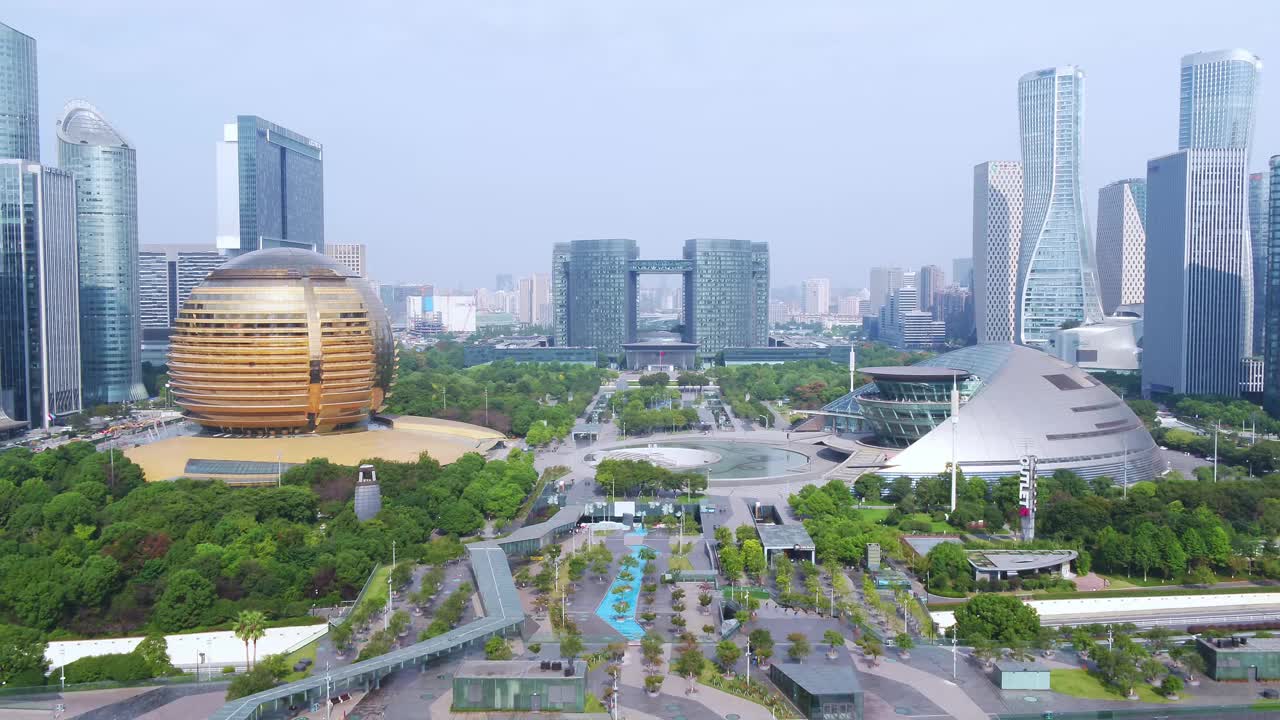 杭州钱江新城的城市景观