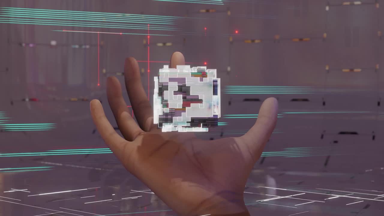 区块链手持数字Cube概念和金融科技背景