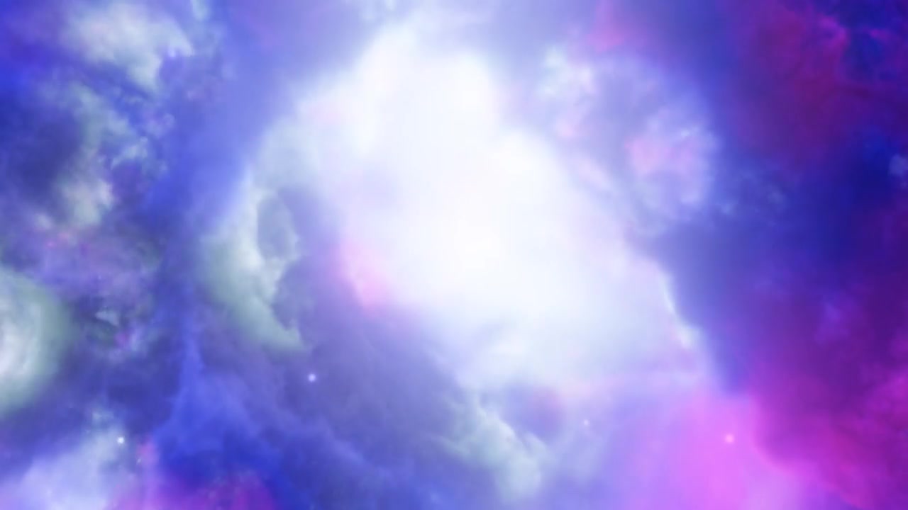 詳情圖-星系的空間。五顏六色的閃亮星云。穿梭于五彩繽紛的云朵。粉紅色和藍(lán)色鮮艷的顏色。傳送。3,d渲染。