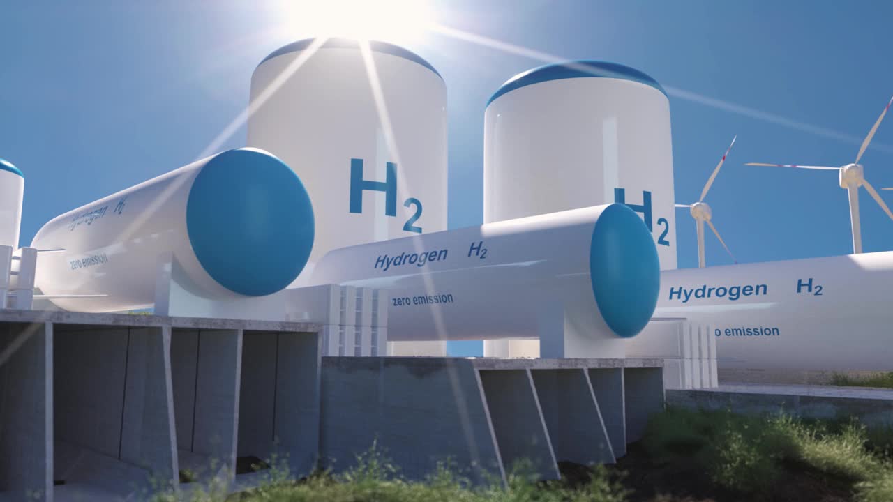 可再生氢能源生产——用于清洁电力、太阳能和风力涡轮机设施的氢气