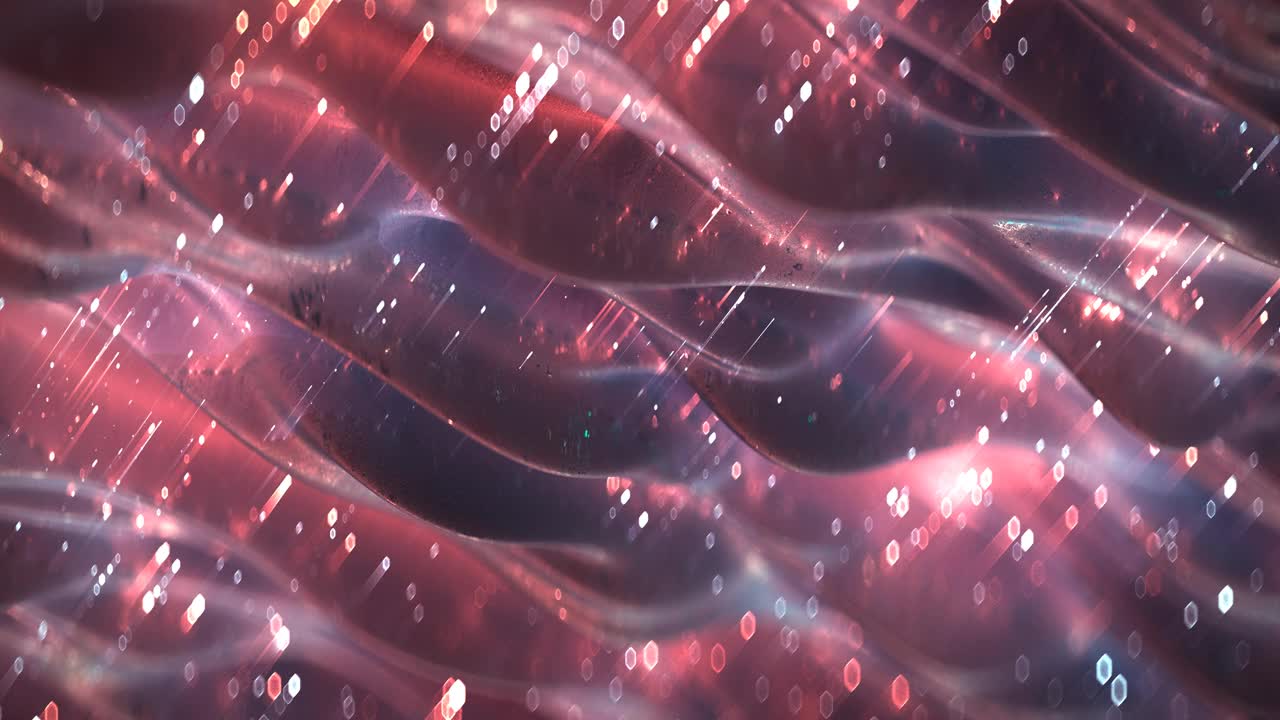 浮雕与发光的光线轨迹无缝循环3D渲染动画