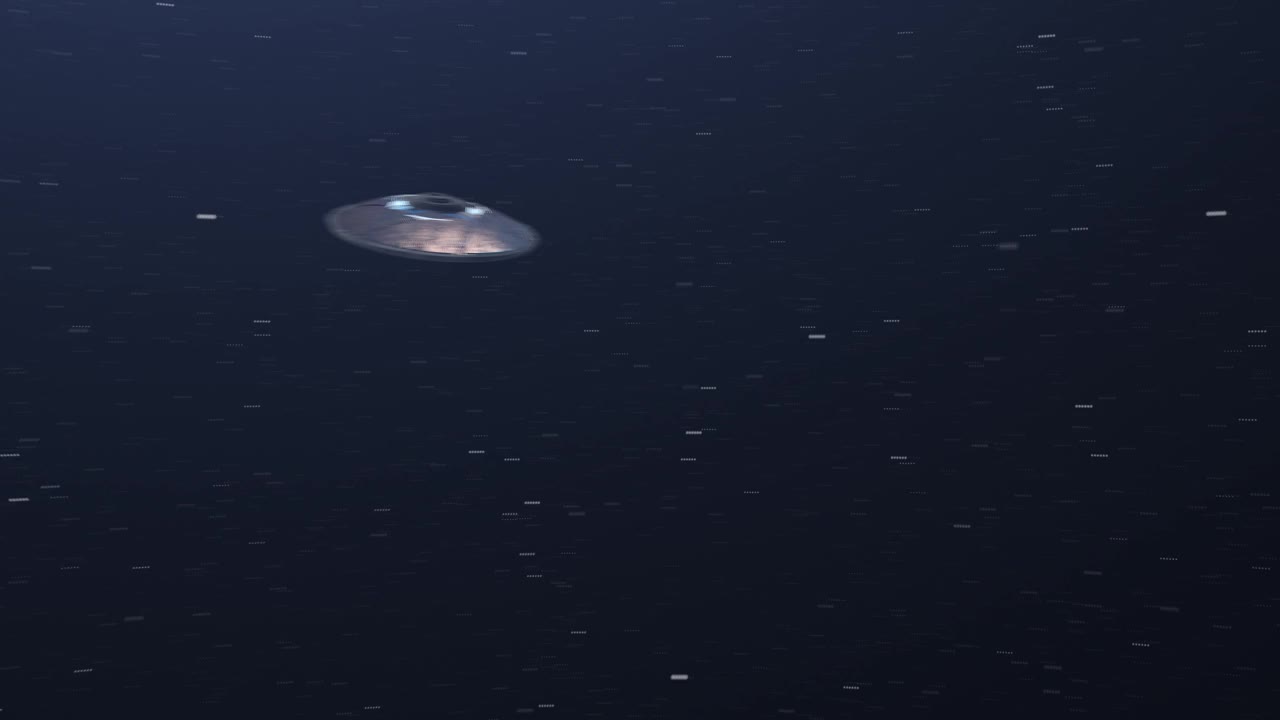 外星飞船ufo飞越地球大气层