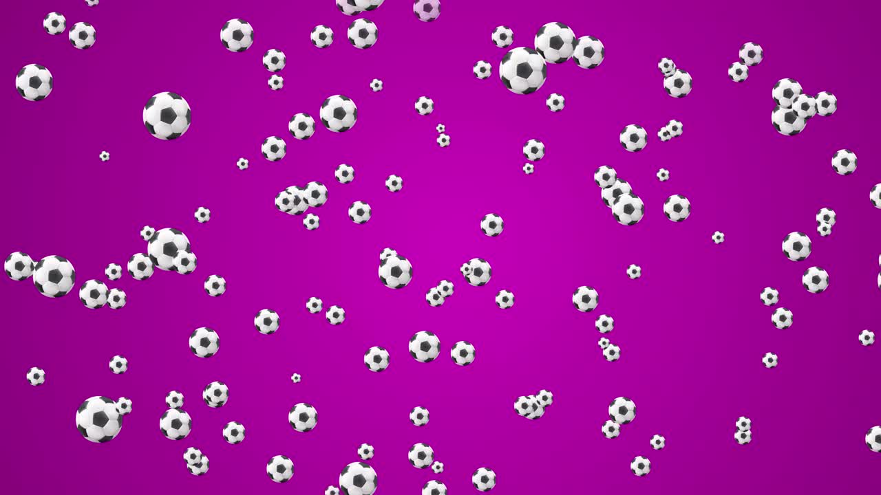 足球或足球粒子动画背景视频-适合体育和足球主题内容-包括绿色屏幕的色度键控和覆盖Alpha通道