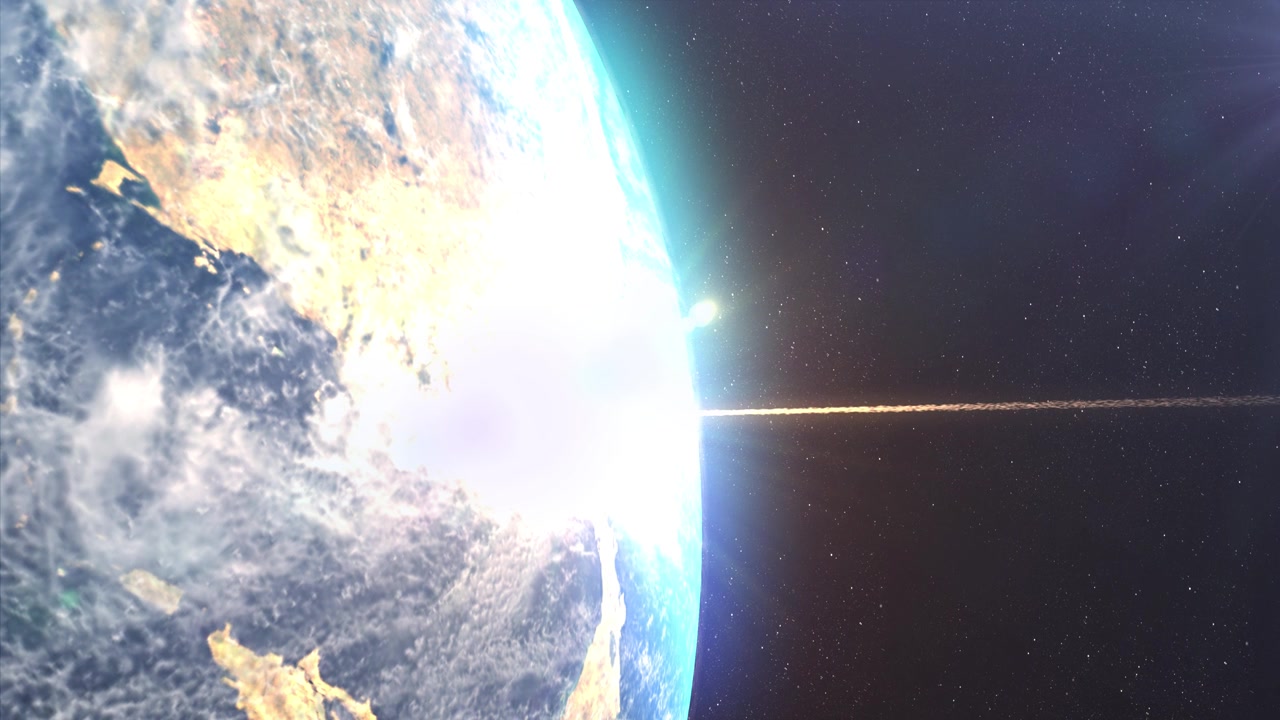 詳情圖-小行星流星撞擊地球大氣層
