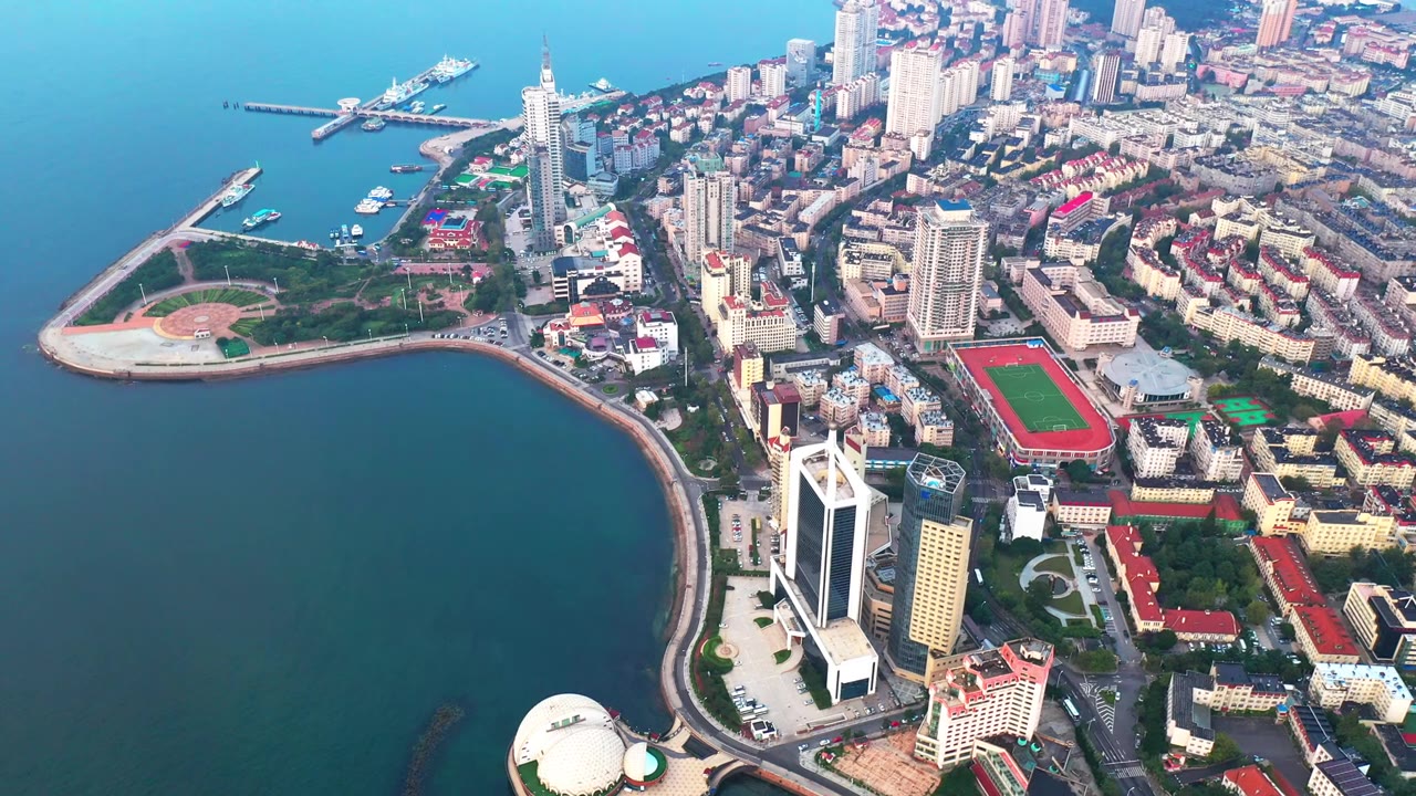 詳情圖-青島中國4K高清空中視頻的城市天際線