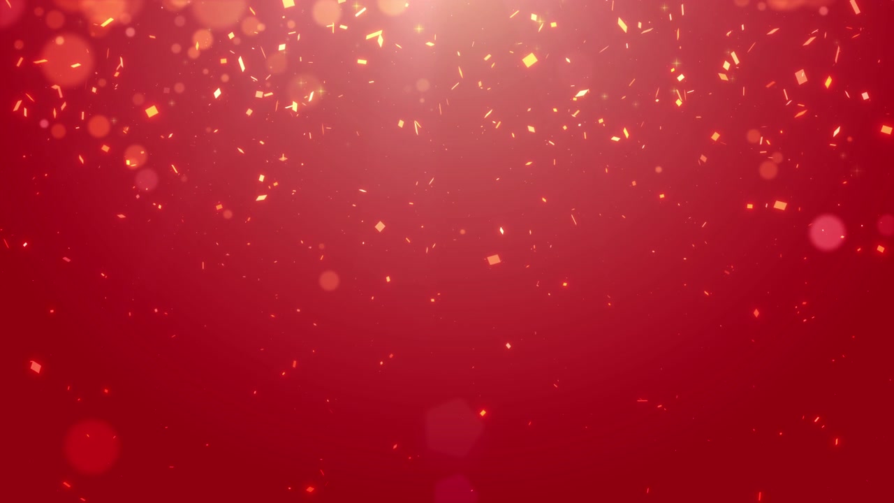 詳情圖-運(yùn)動抽象背景閃爍的紅色粒子與鏡頭光暈為圣誕節(jié)，慶祝事件