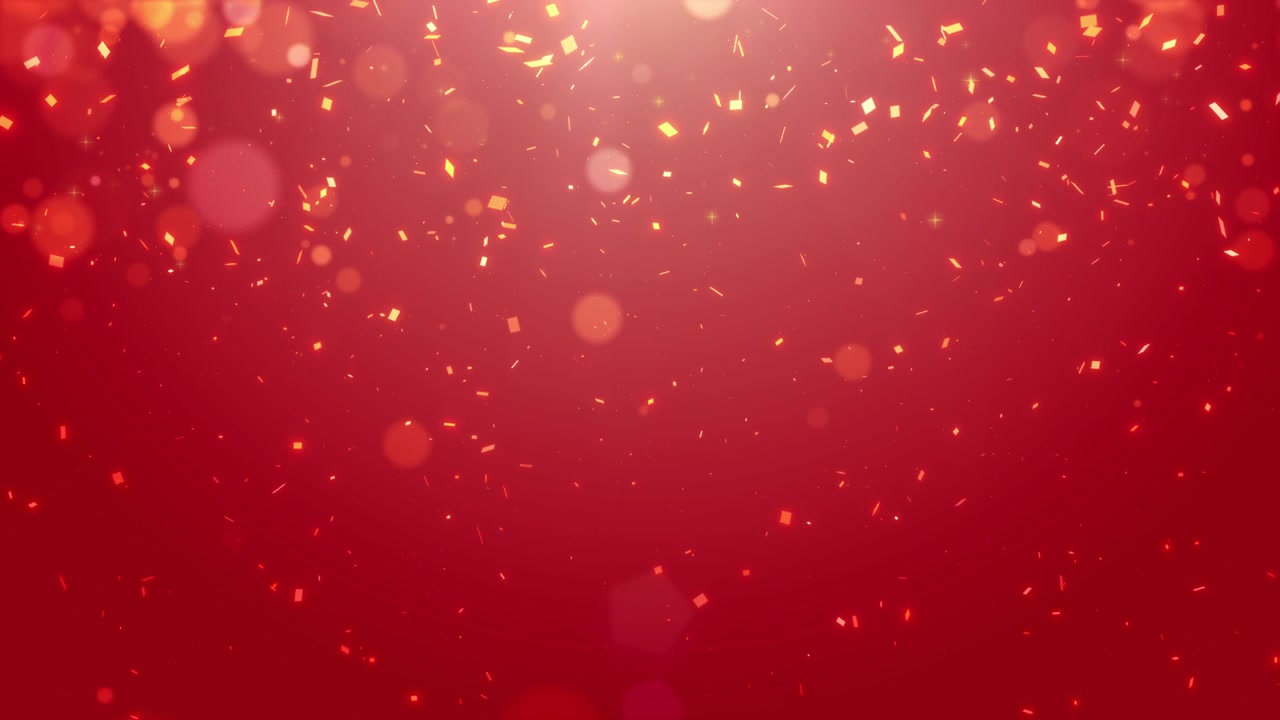 詳情圖-運(yùn)動抽象背景閃爍的紅色粒子與鏡頭光暈為圣誕節(jié)，慶祝事件
