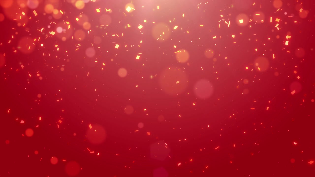 詳情圖-運(yùn)動抽象背景閃爍的紅色粒子與鏡頭光暈為圣誕節(jié)，慶祝事件