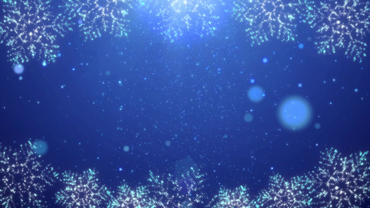 詳情圖-動態(tài)圣誕裝飾背景，雪花與閃爍粒子和鏡頭光暈為圣誕節(jié)和慶祝事件