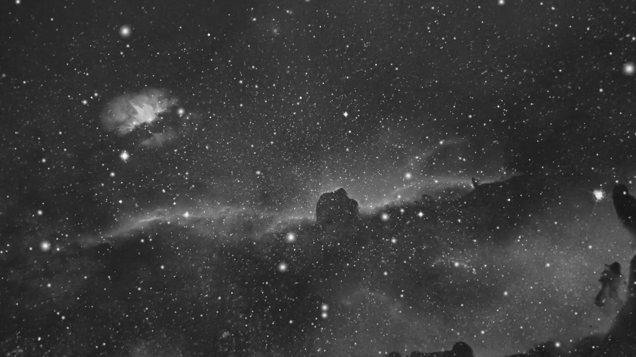 詳情圖-摘要星云，星系，空間動畫背景股票黑白視頻