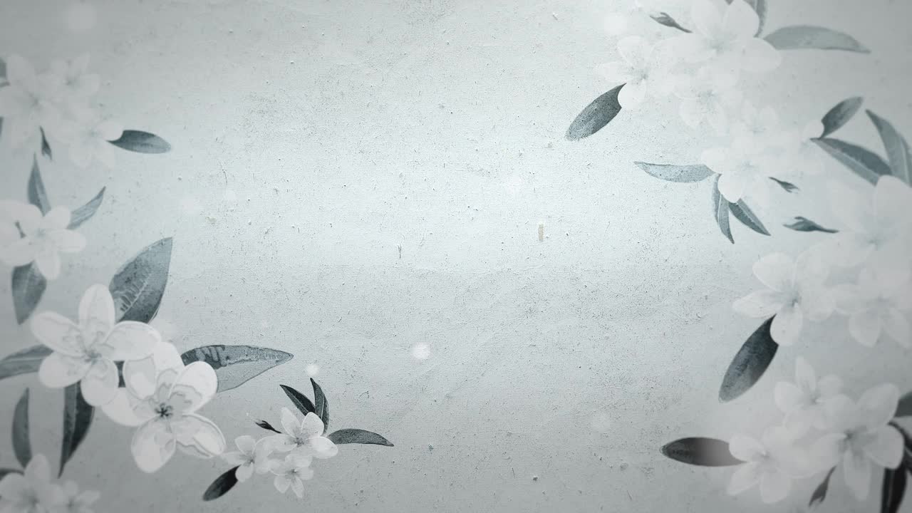 特寫夏天藍(lán)色的花朵和葉子