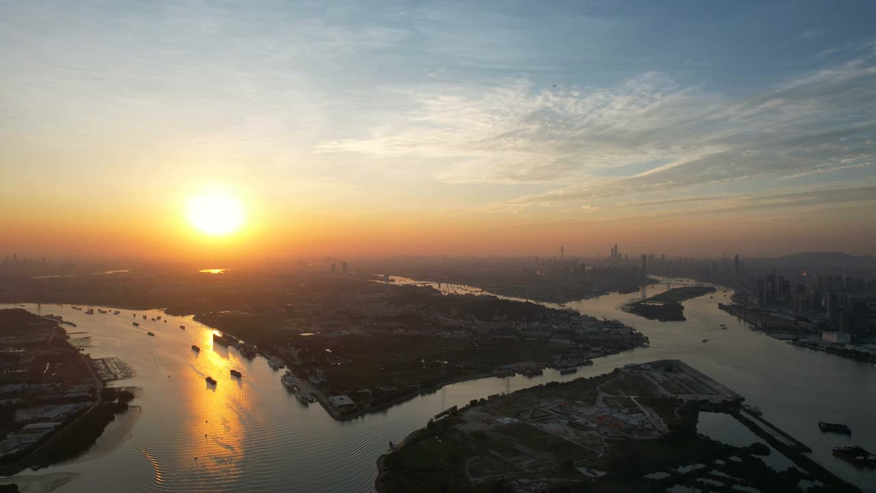 放大城市景观在广州，中国