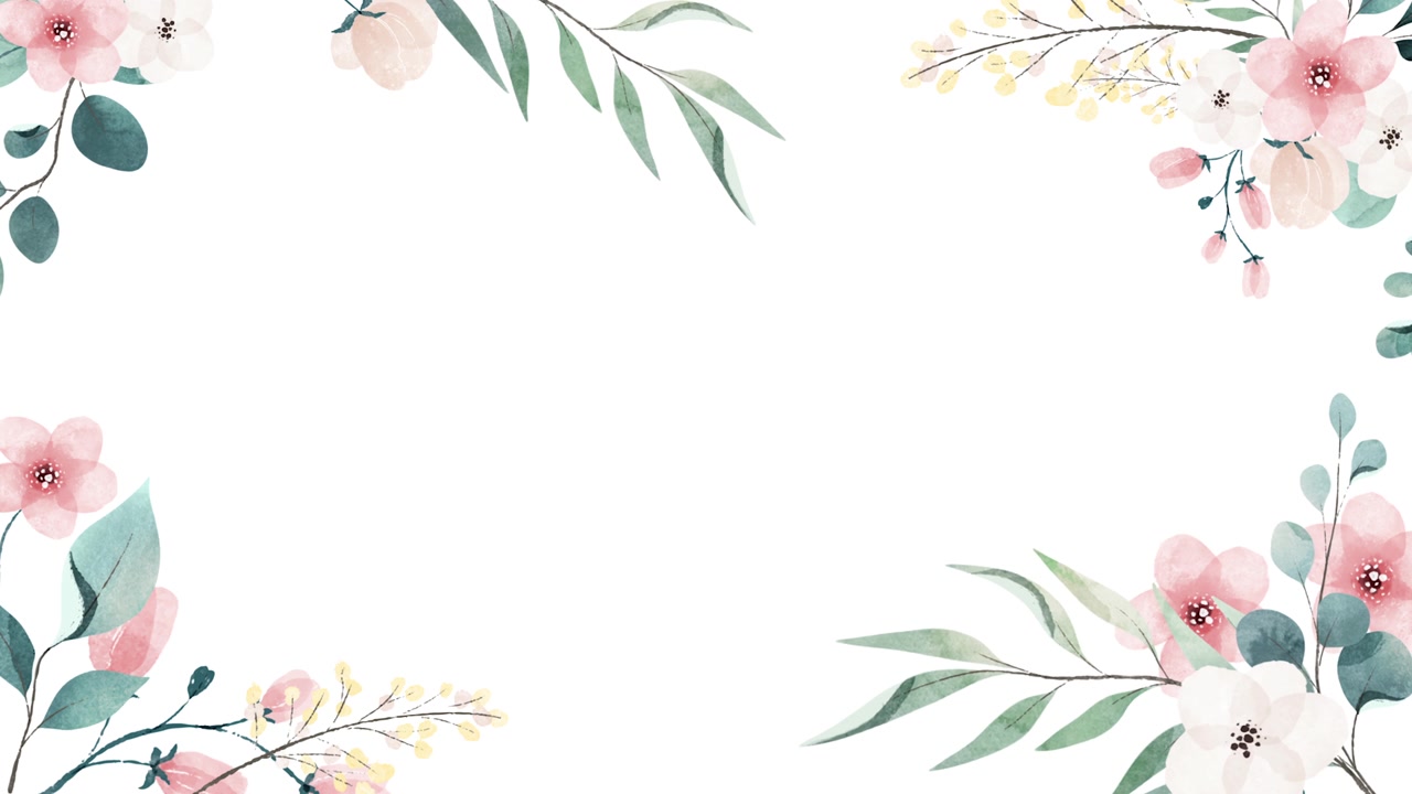详情图-花卉帧背景。花卉动画背景与复制空间。