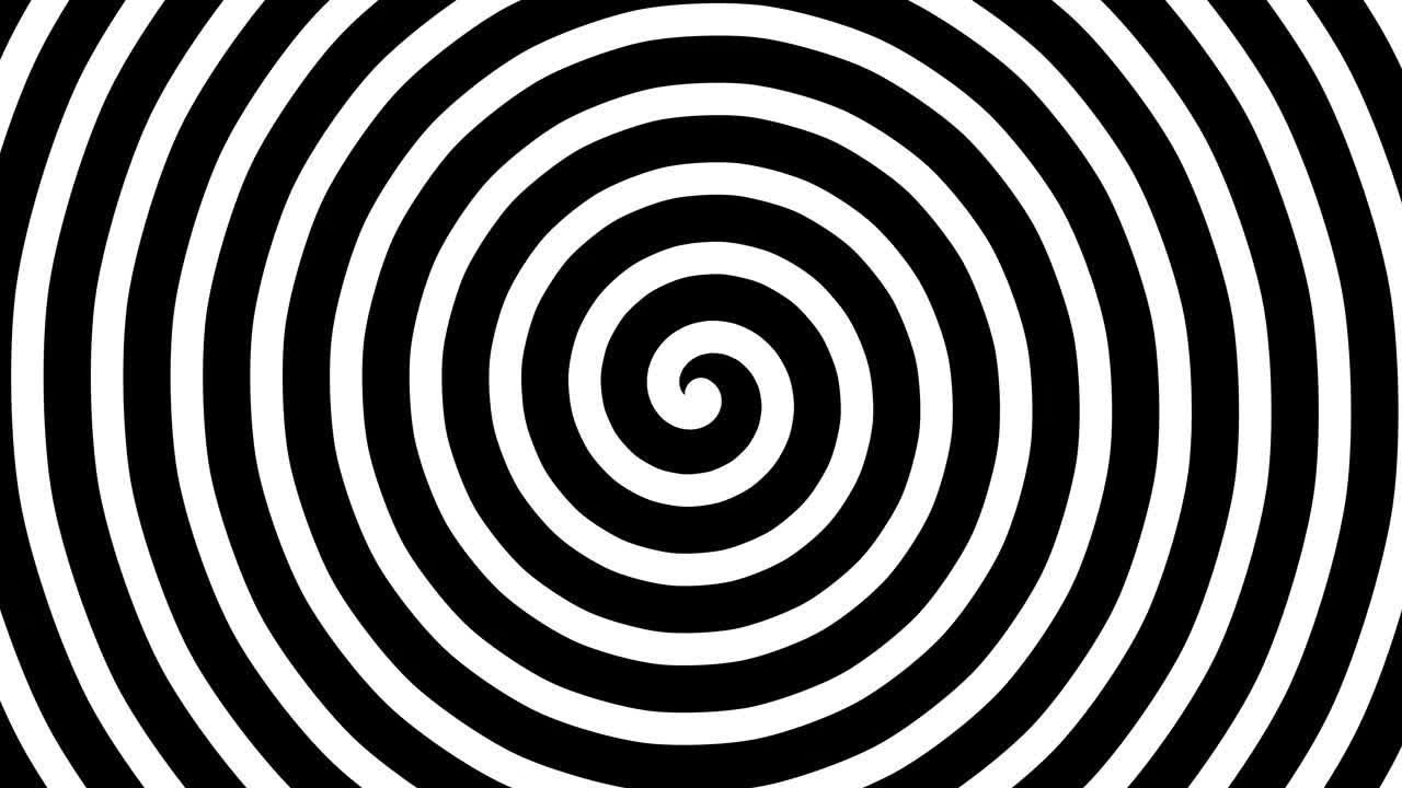 运动图形视频动画。Hypno漩涡的漩涡。催眠向量圆隧道元素。