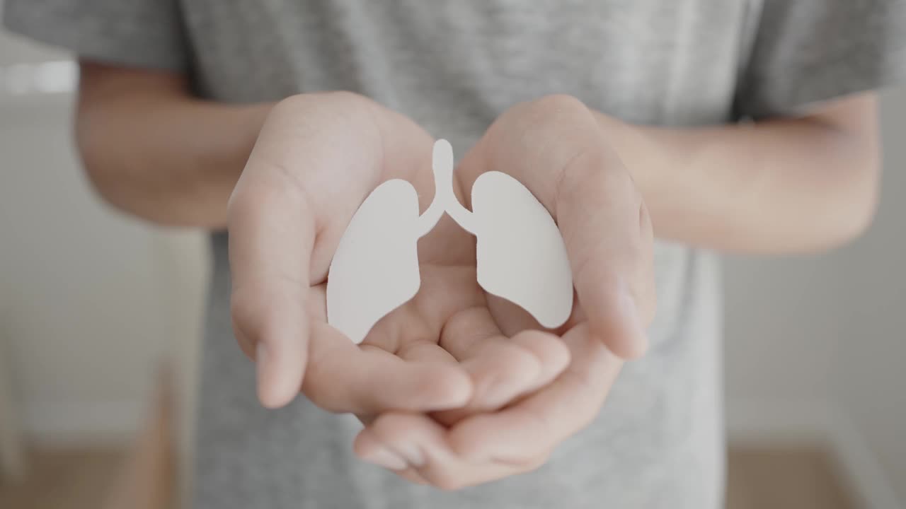 手握肺，世界结核病日，世界无烟日，肺癌，covid - delta病毒，COPD，生态空气污染，器官捐赠概念
