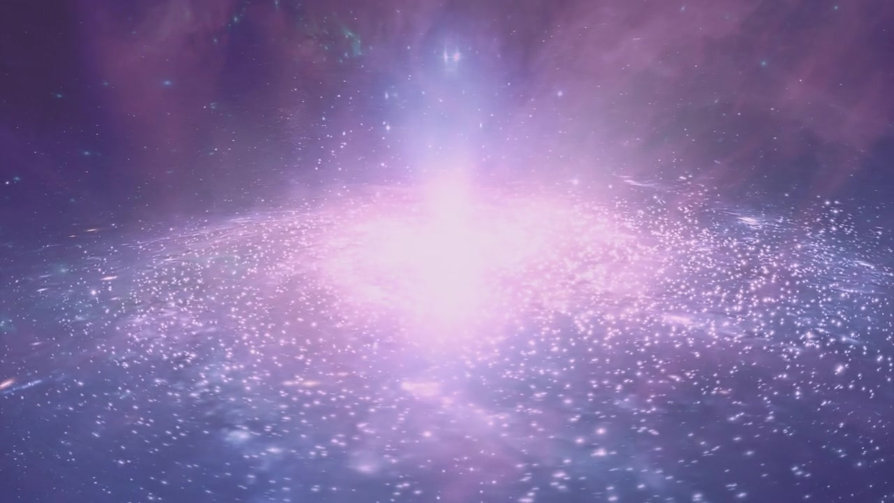 详情图-美丽的发光旋转3d星系空间背景。视觉循环。