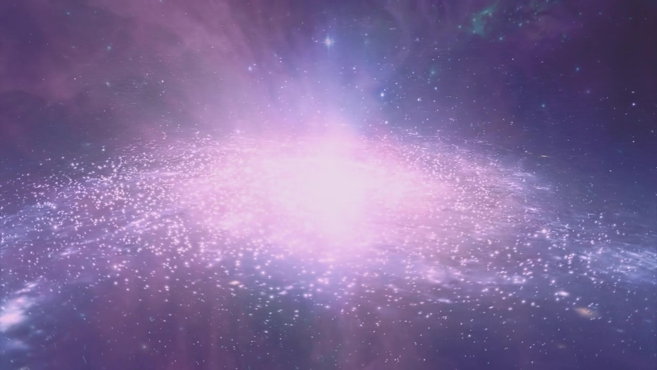 详情图-美丽的发光旋转3d星系空间背景。视觉循环。
