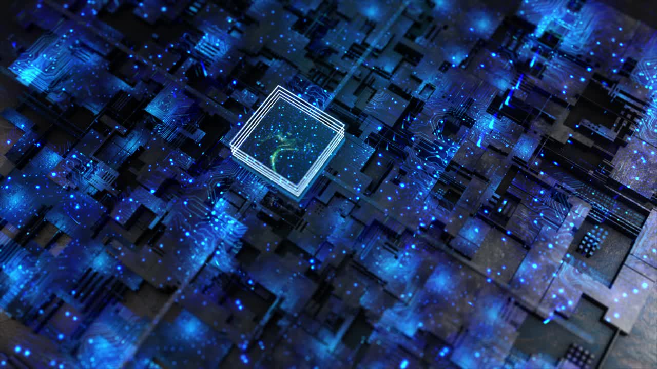 加密概念，指纹内部数字空间元宇宙概念高质量渲染视频