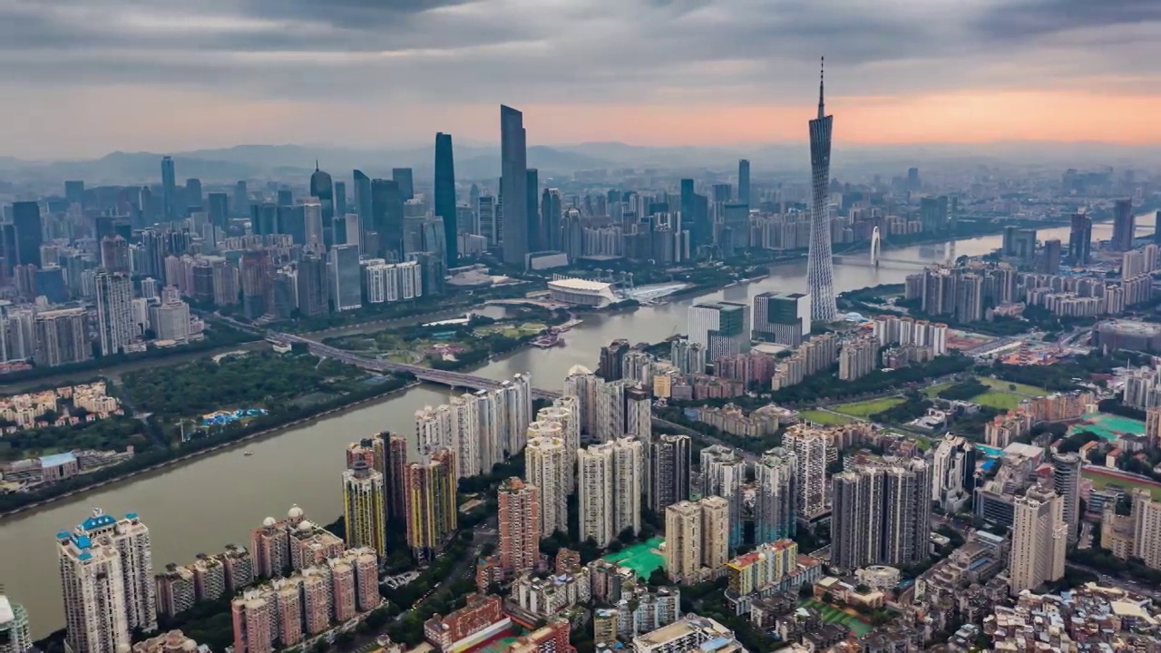 中国广州的时间流逝。
