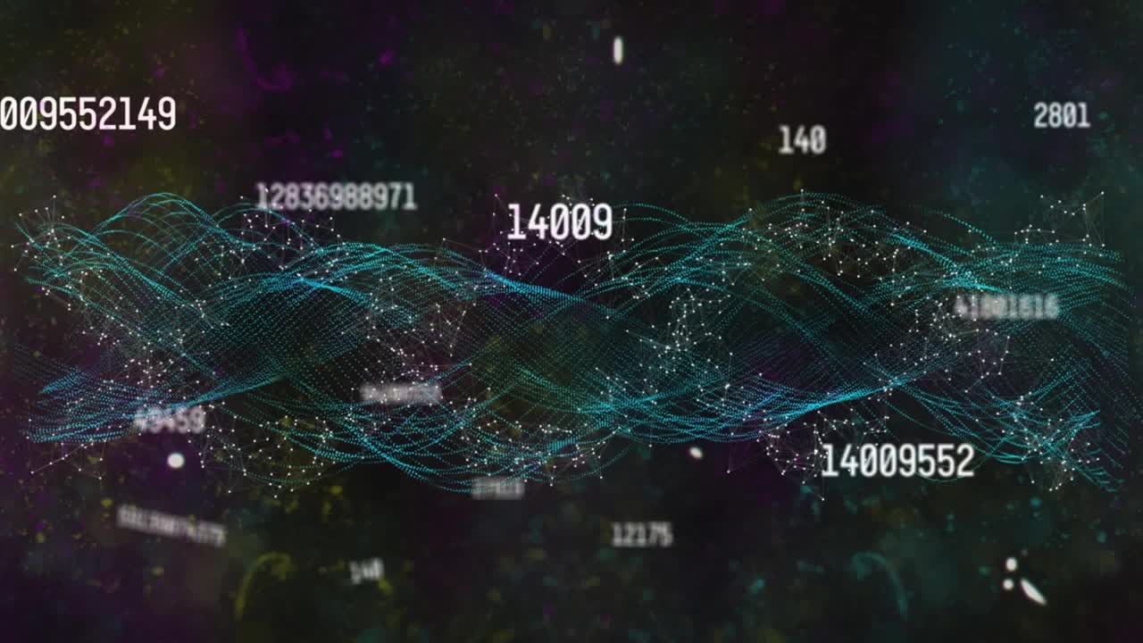 数据处理和数字变化的动画在三维城市景观绘制