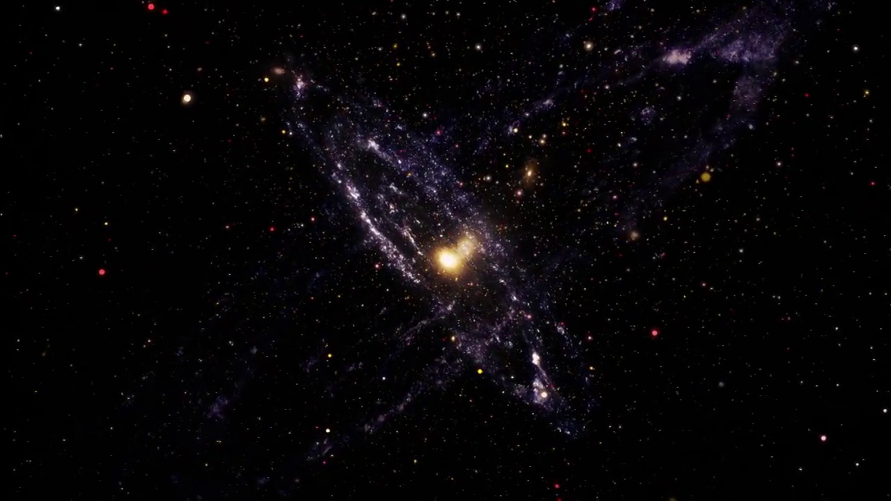 详情图-无缝循环太空旅行探索星云天空到螺旋星系。4K,3D呈现太空探索旅程飞行穿过恒星场到美丽的螺旋星系背景。科幻宇宙太空飞行。