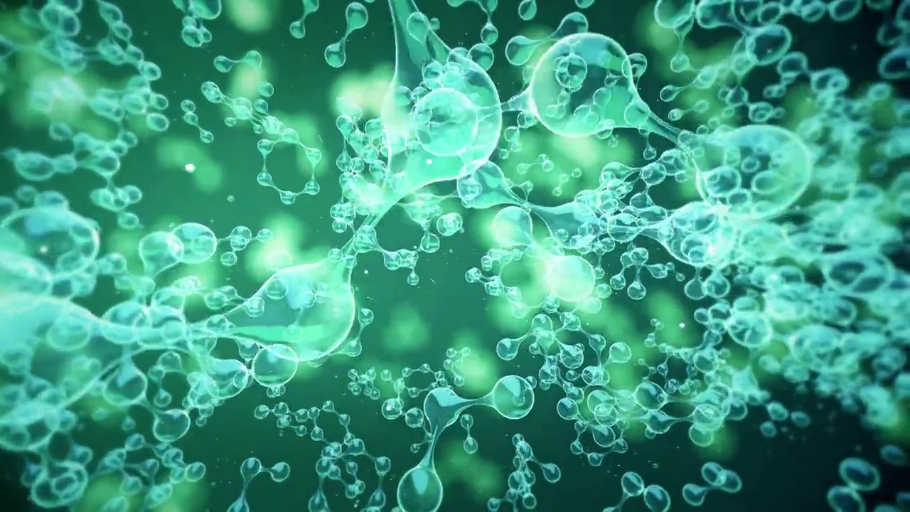 分子或原子纳米研究化学概念。化合物