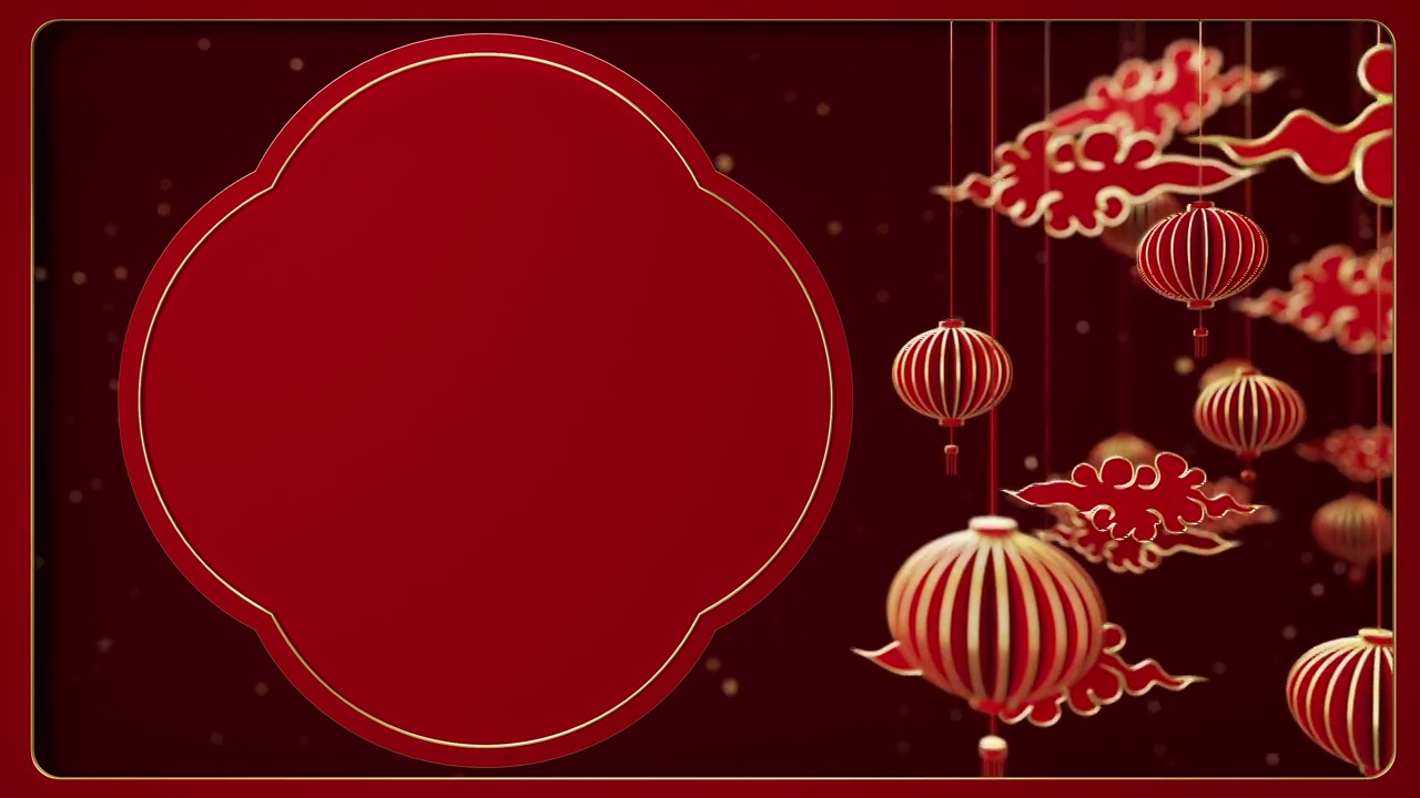 詳情圖-中國新年，從藝術(shù)紙上剪出的動畫元素，燈籠和工藝風(fēng)格的亞洲元素。循環(huán)動畫很容易。新年快樂。