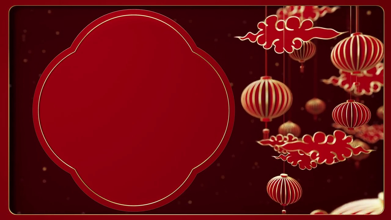詳情圖-中國新年，從藝術(shù)紙上剪出的動畫元素，燈籠和工藝風(fēng)格的亞洲元素。循環(huán)動畫很容易。新年快樂。