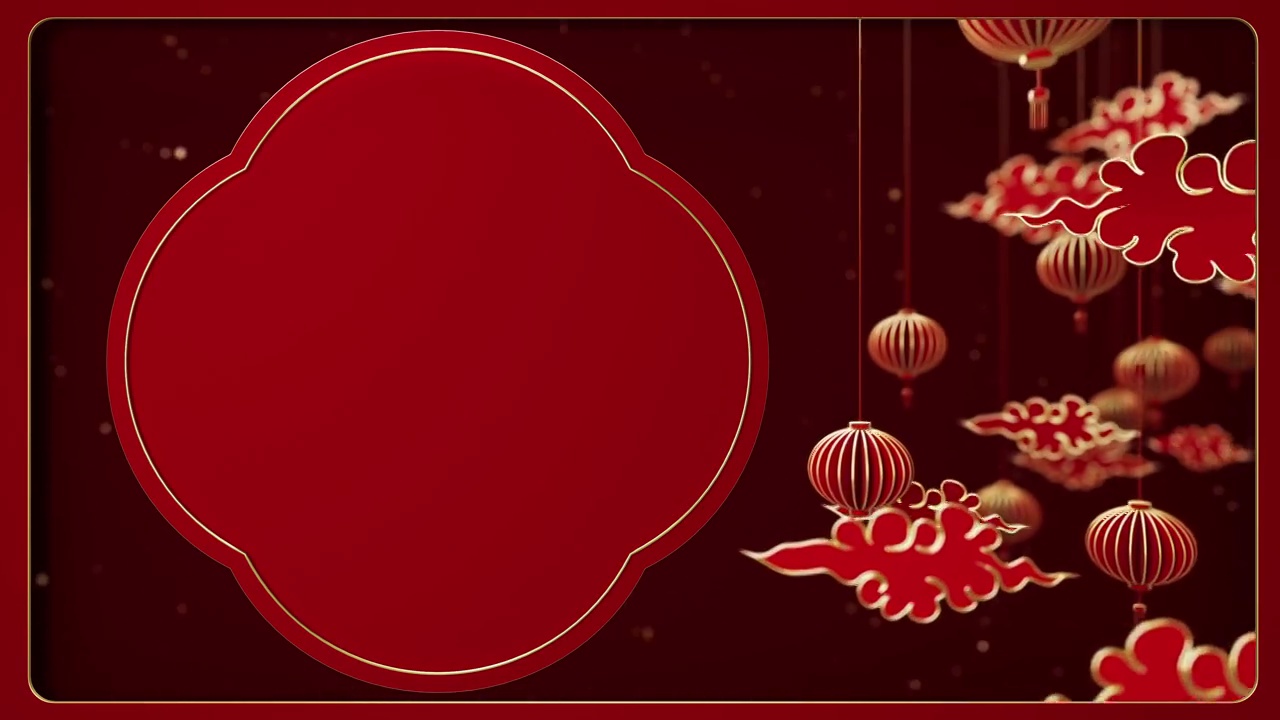 詳情圖-中國新年，從藝術(shù)紙上剪出的動畫元素，燈籠和工藝風(fēng)格的亞洲元素。循環(huán)動畫很容易。新年快樂。