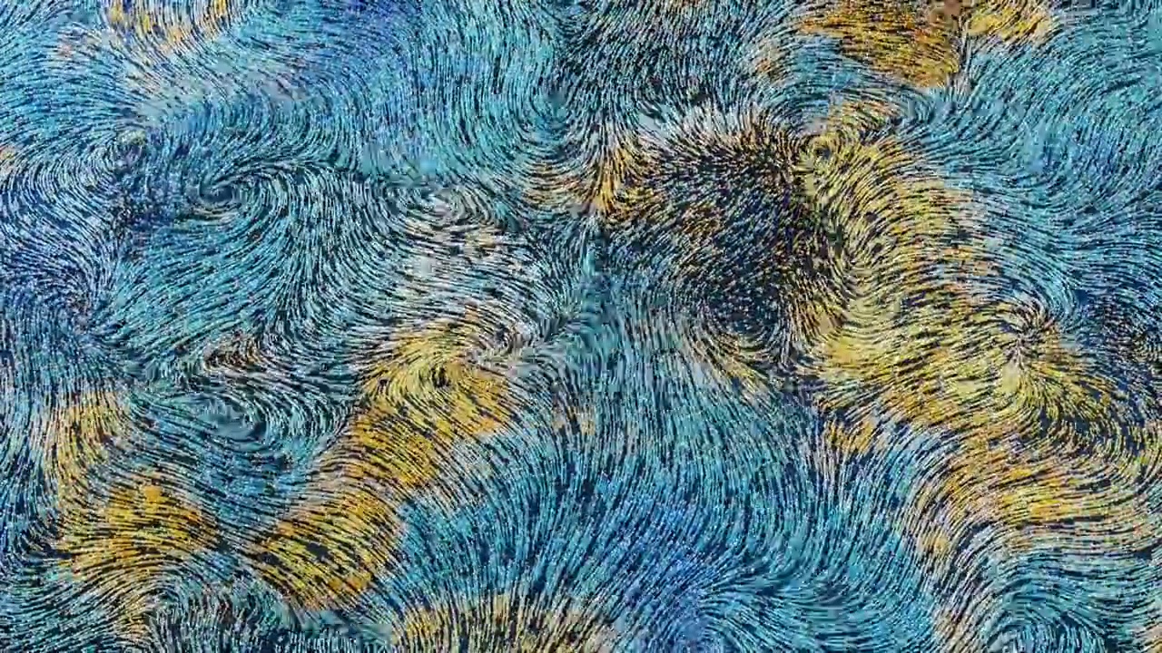詳情圖-抽象流動的線條，流動的粒子，三維渲染。