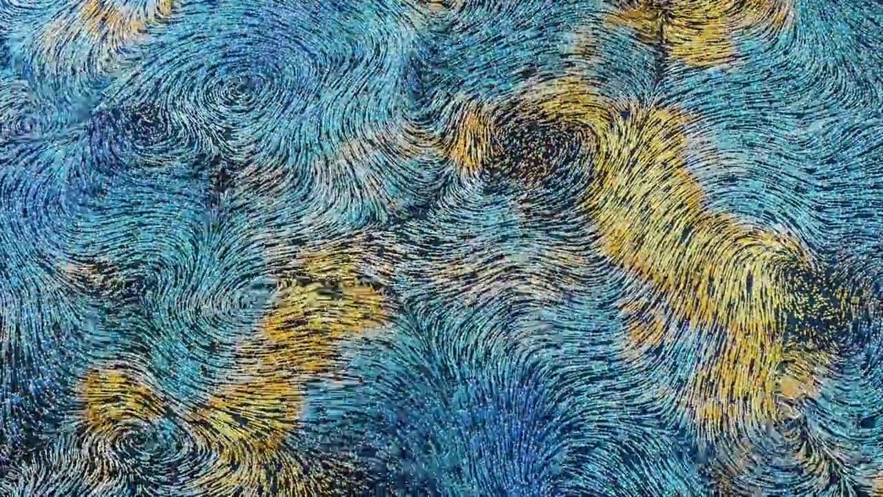 詳情圖-抽象流動的線條，流動的粒子，三維渲染。