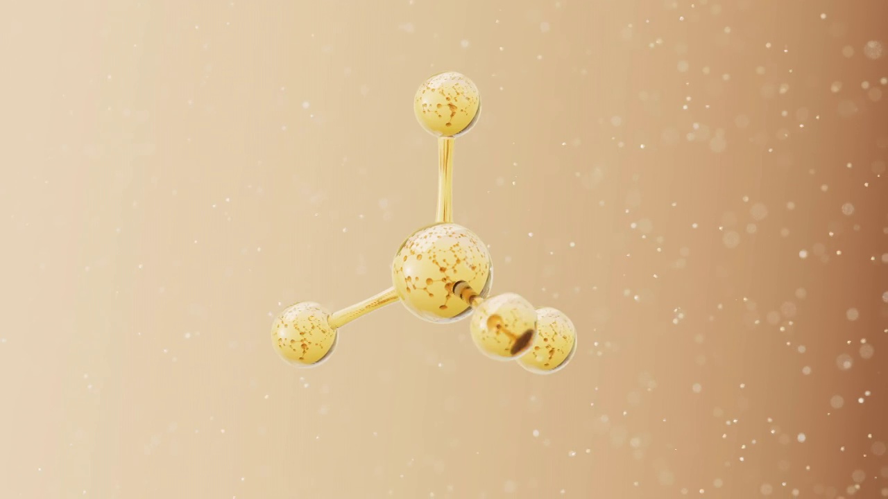 分子结构，生物技术概念，3d渲染。