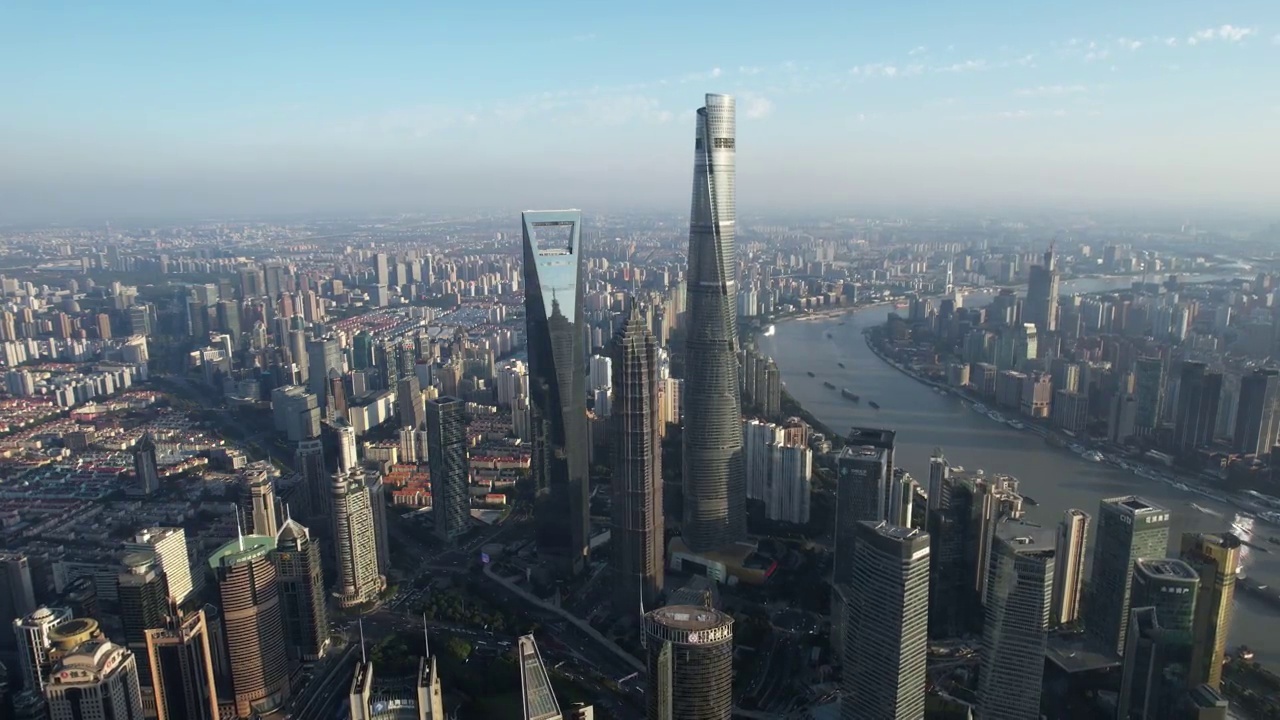 上海天际线鸟瞰图