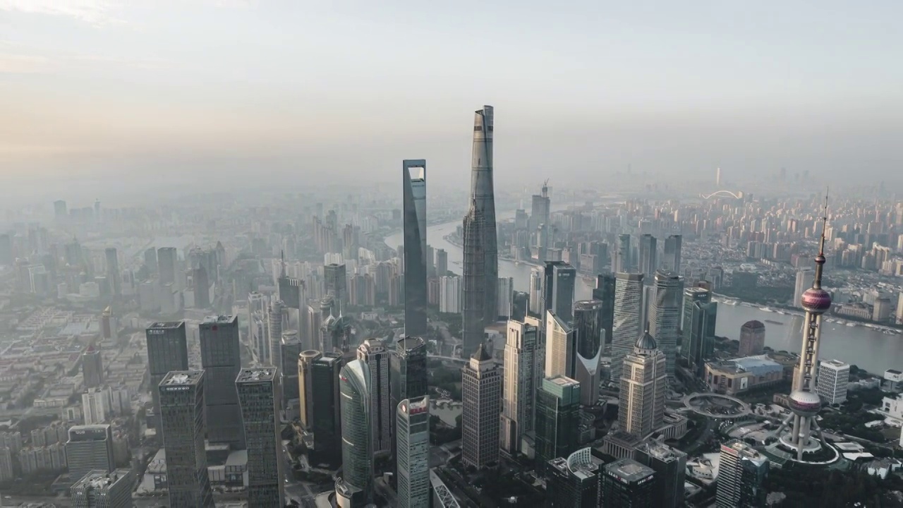 上海天际线T/L鸟瞰图