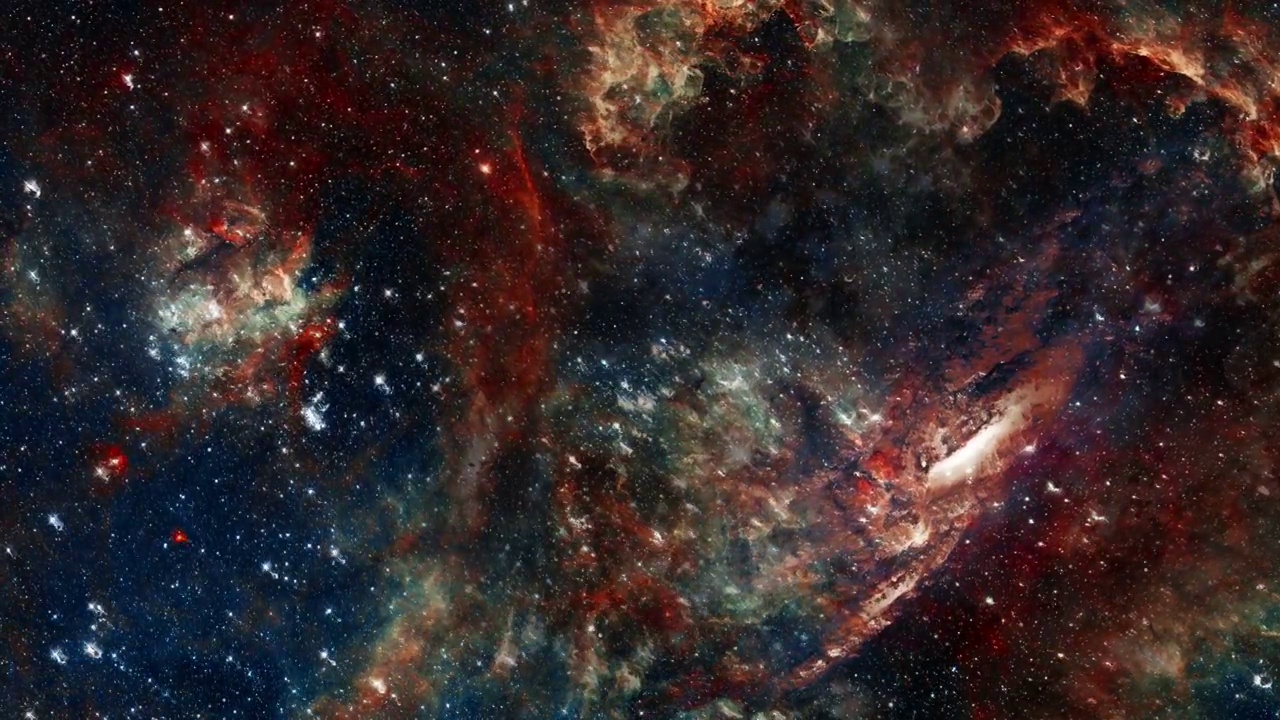 詳情圖-星云。3d條件結(jié)構(gòu)。4,k。由恒星，氣體和塵埃組成的引力陣列。