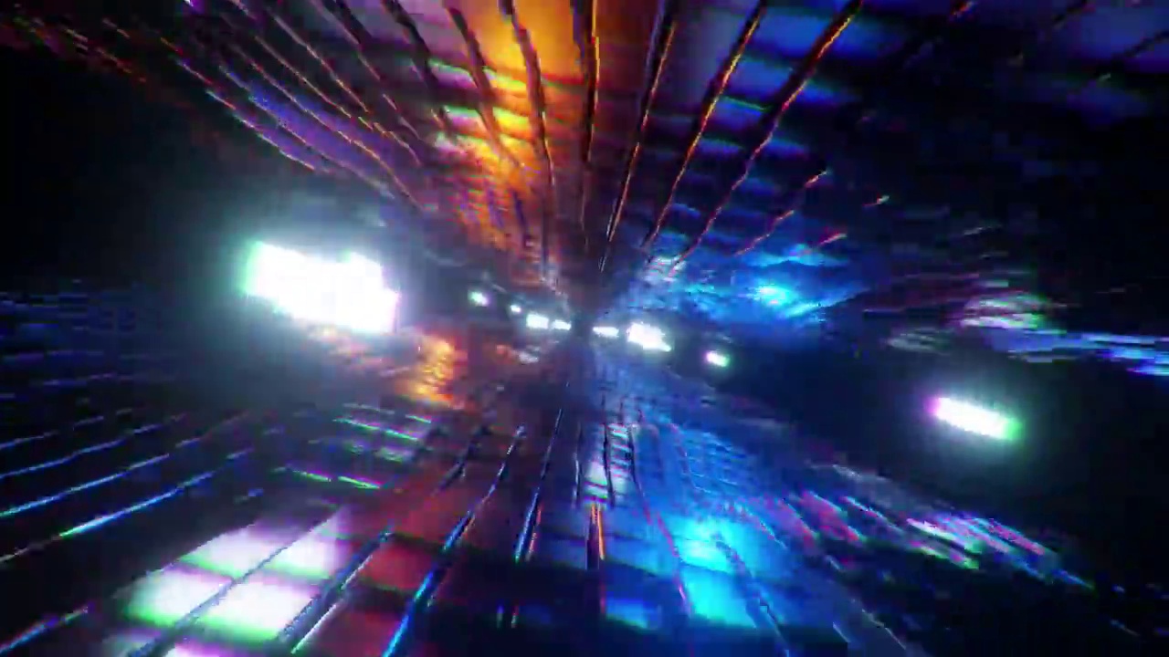 详情图-抽象未来立方体隧道背景环