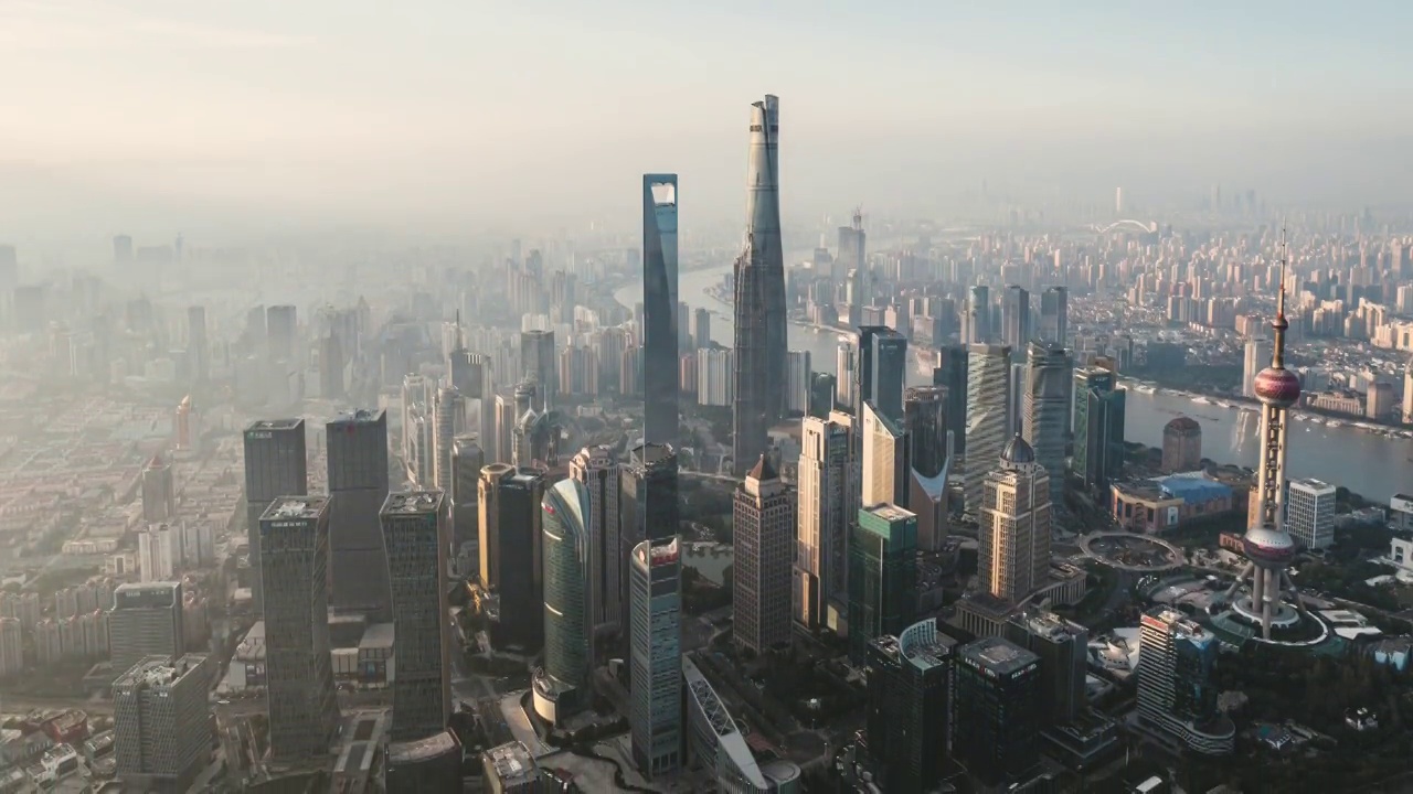 T/L TD上海天际线鸟瞰图