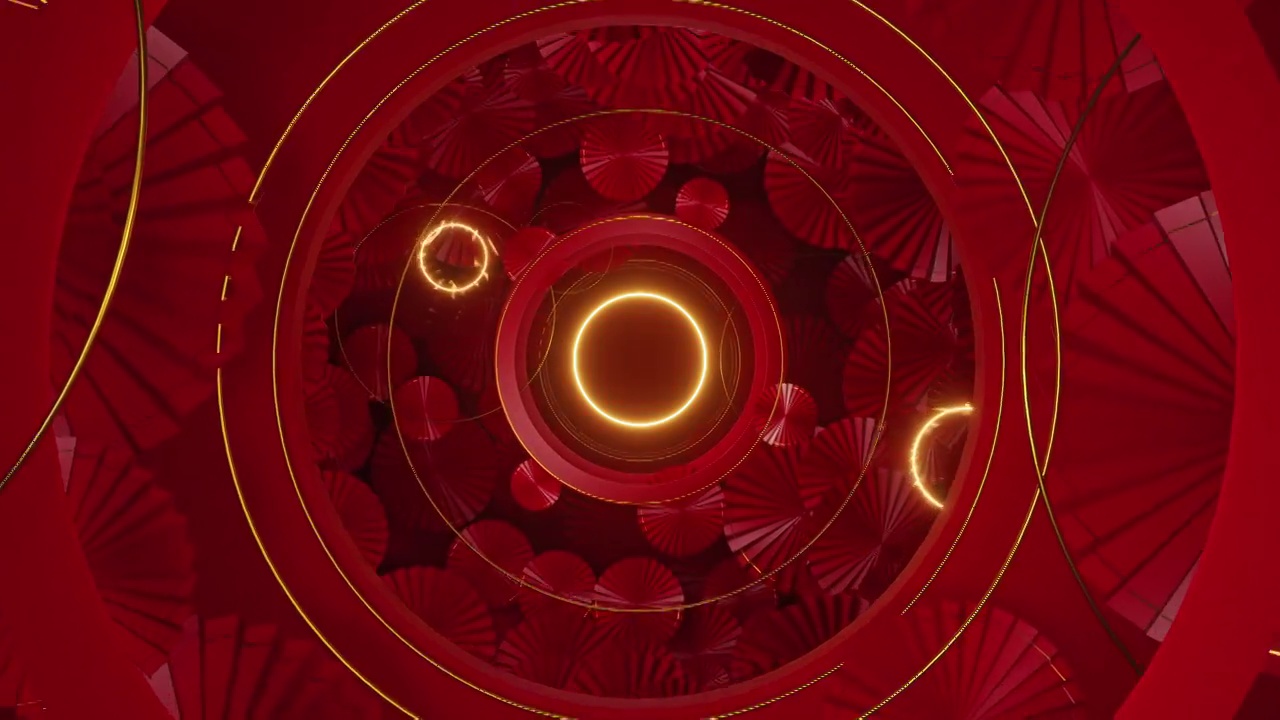 中国新年纸扇