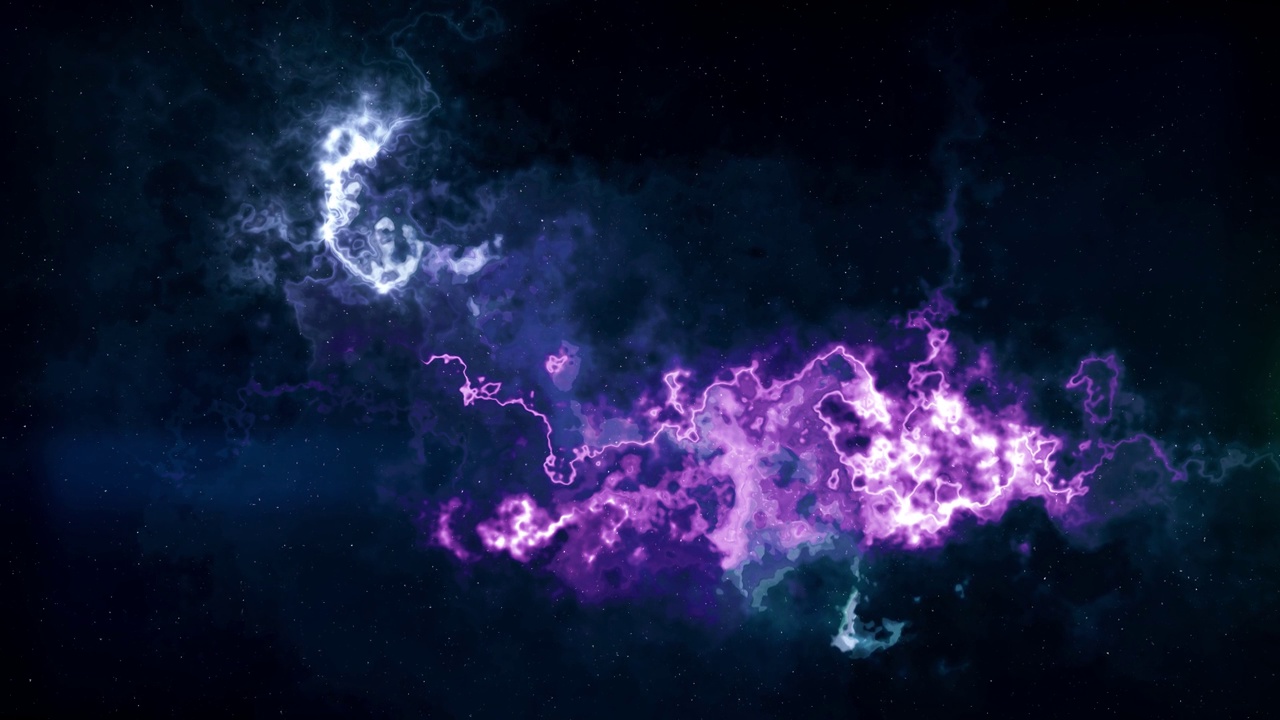 详情图-在星云中飞行。平滑的宇宙背景与移动的星星和高光