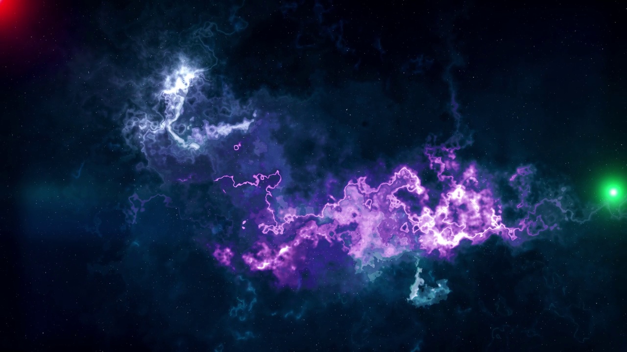 详情图-在星云中飞行。平滑的宇宙背景与移动的星星和高光