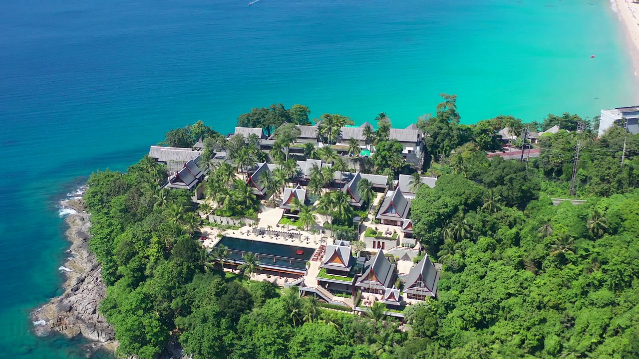 詳情圖-泰國普吉島的素林海灘鳥瞰圖