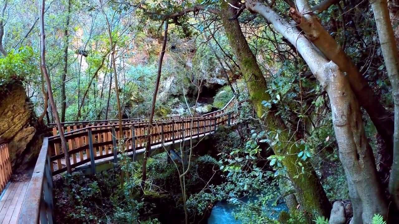 详情图-清澈的小溪流经意大利马尔凯地区皮奥拉科镇的一个原始山谷