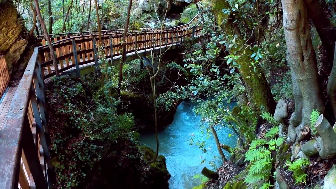 详情图-清澈的小溪流经意大利马尔凯地区皮奥拉科镇的一个原始山谷