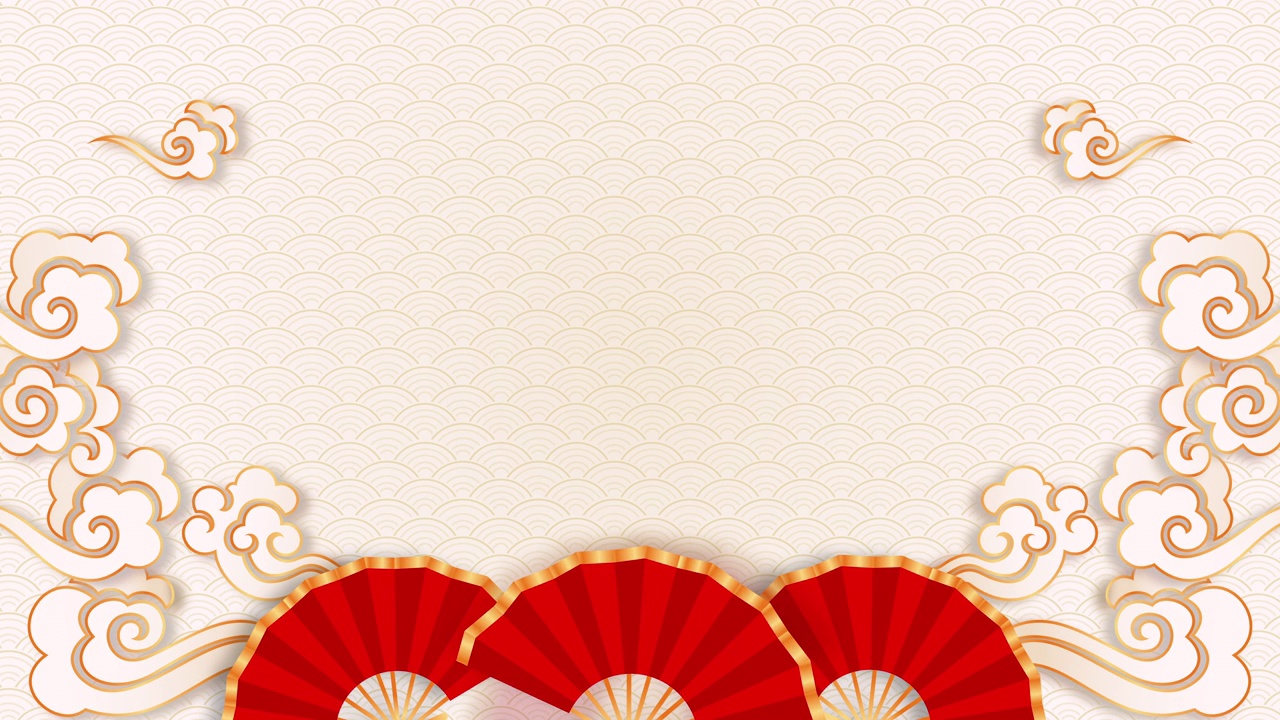 详情图-中国新年背景运动图形与东方风格的装饰