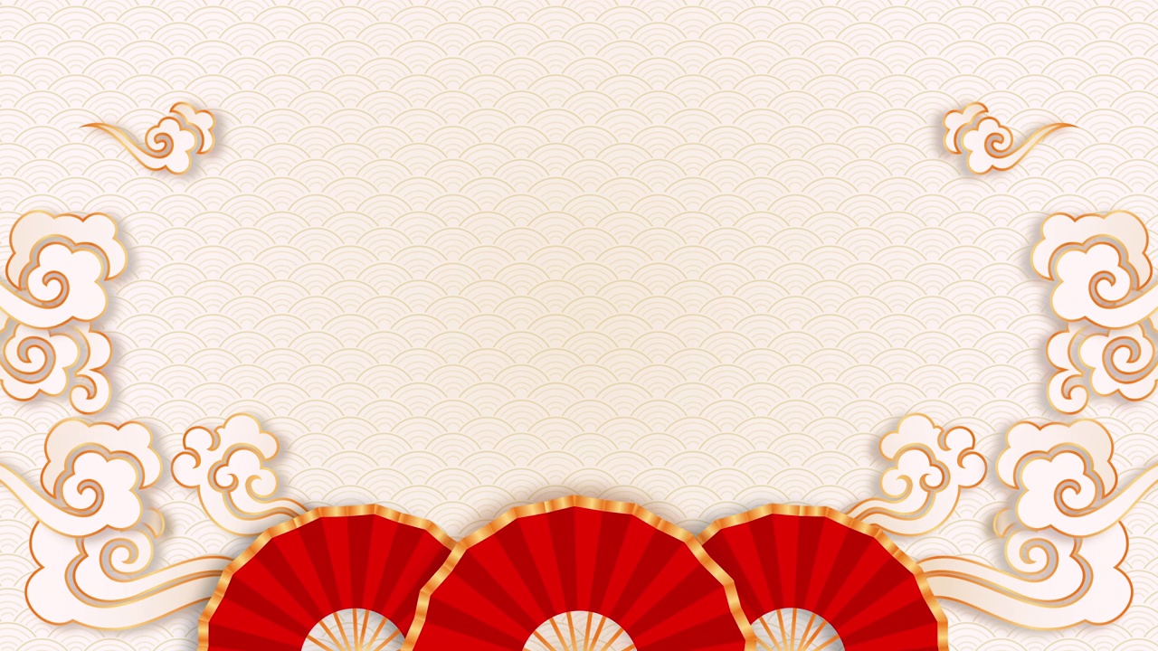 详情图-中国新年背景运动图形与东方风格的装饰
