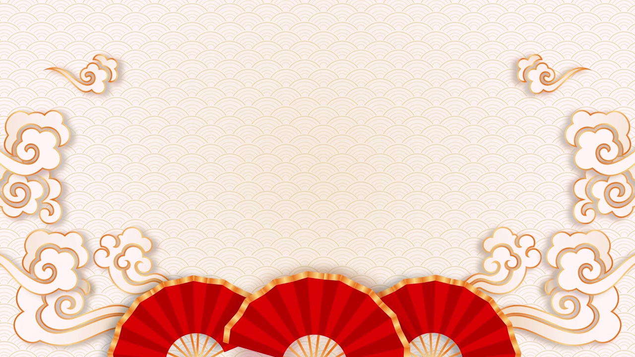 详情图-中国新年背景运动图形与东方风格的装饰