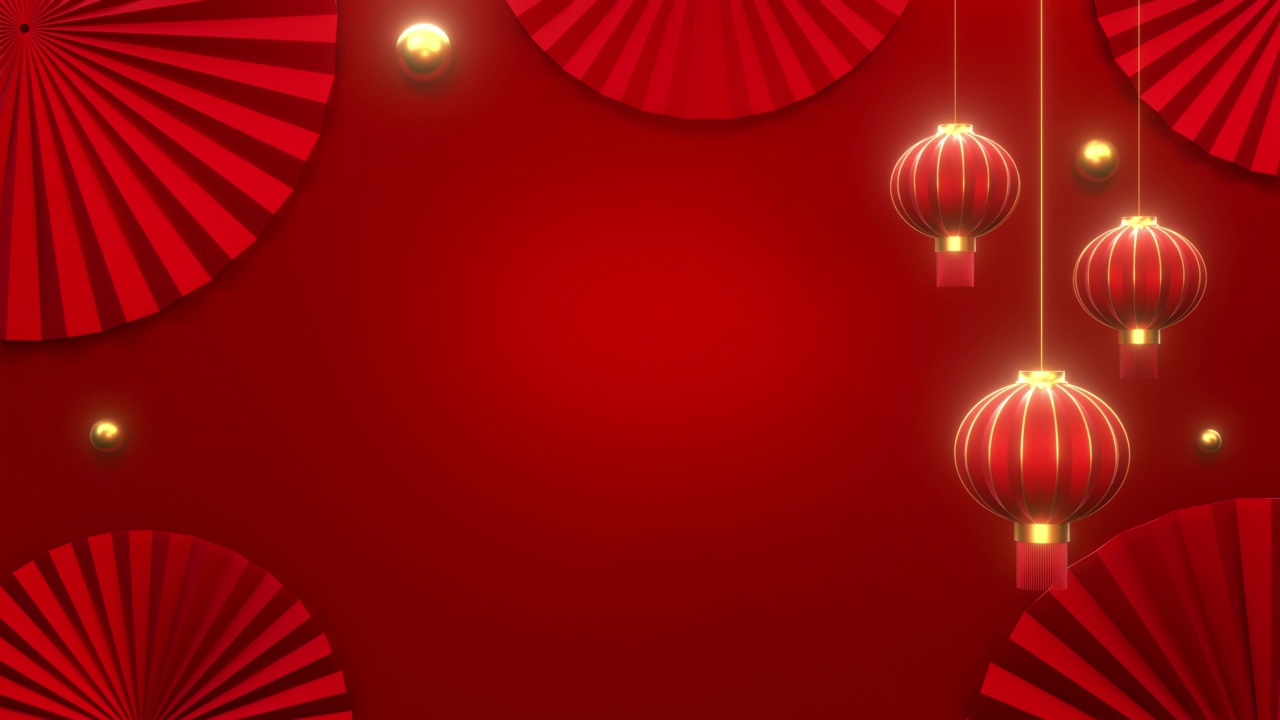 詳情圖-這里有燈籠和中國的扇子旋轉(zhuǎn)。