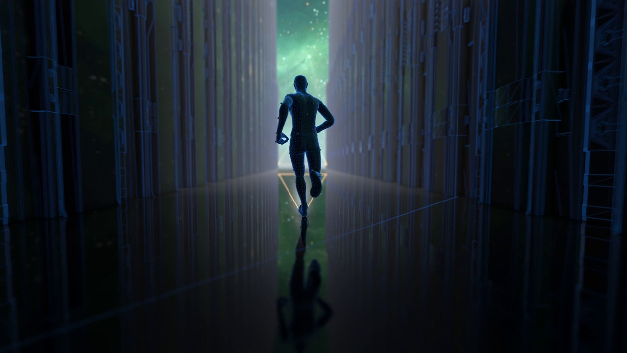 NFT，不可替代令牌，运行AI，元宇宙概念背景