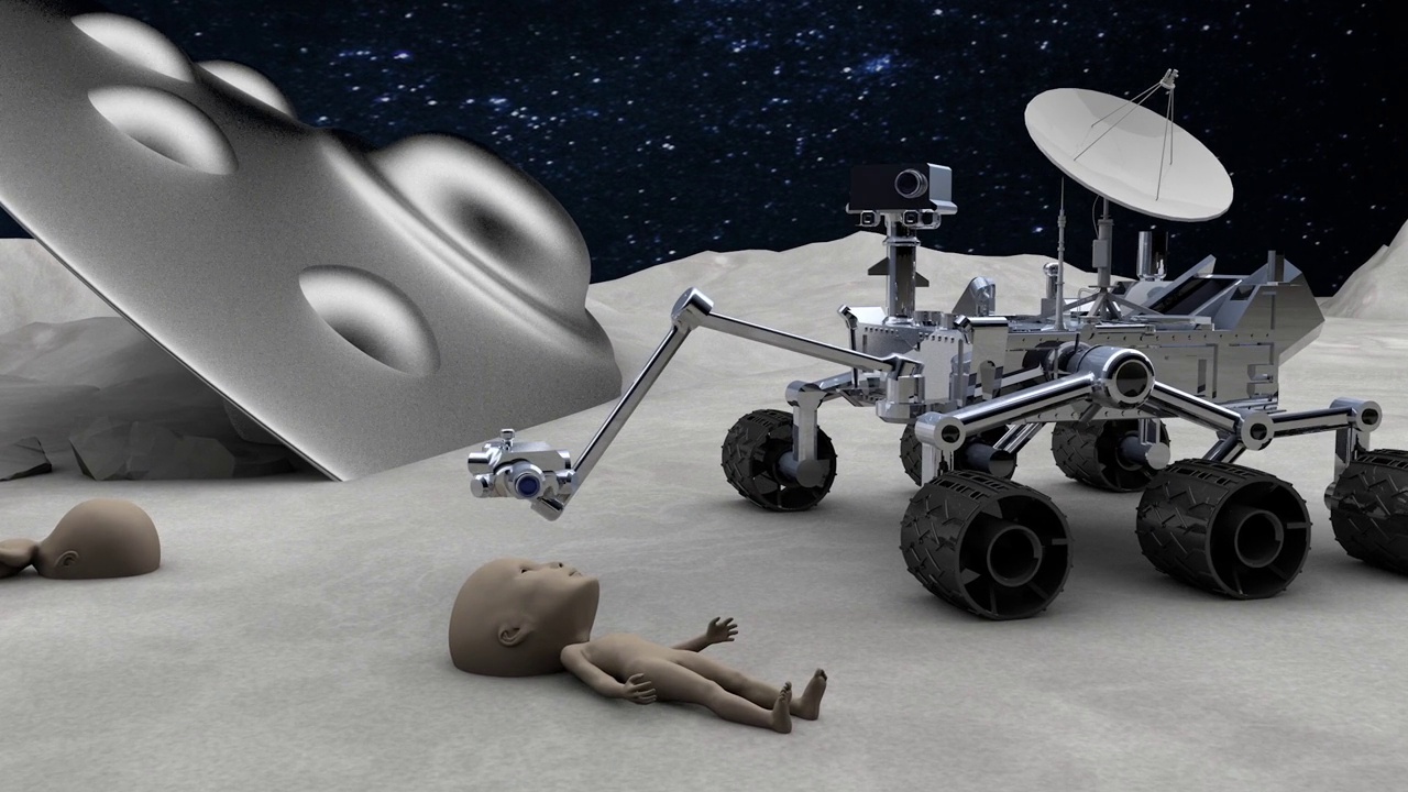 月球上的Ufo坠毁和幸存的外星人