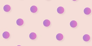 图案的紫色几何形状在复古，孟菲斯80年代90年代风格。动画复古抽象背景。无缝波普艺术设计。4 k视频运动